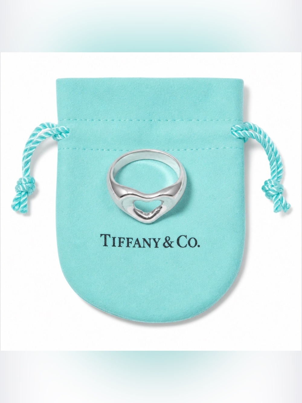 Tiffany & Co. Elsa Peretti Open Heart Sterling Silver Ring
